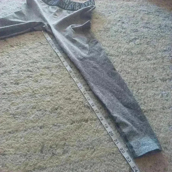 Gymshark Womens Gray And Black Flex Leggings M - Picture 13 of 14